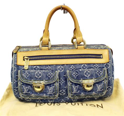 louis vuitton bag navy blue|Louis Vuitton blue jean bag.